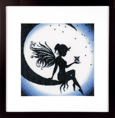 click here to view larger image of Fairy On The Moon (counted cross stitch kit)