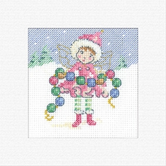 click here to view larger image of Fairy Chain - Christmas Cards (counted cross stitch kit)