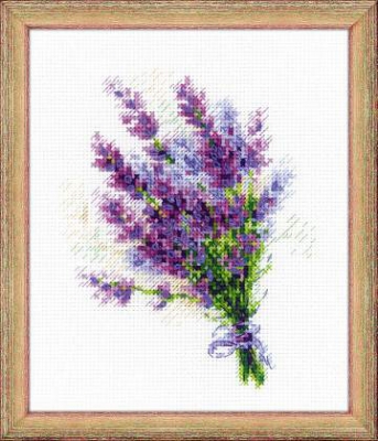 click here to view larger image of Bouquet With Lavender (counted cross stitch kit)