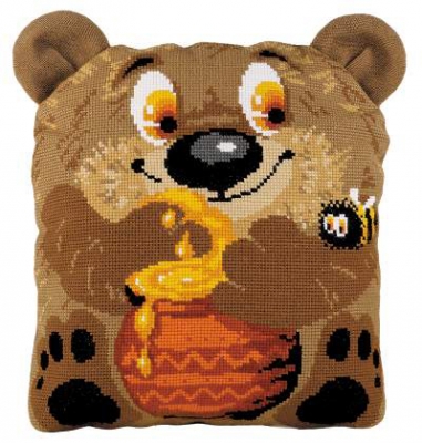 click here to view larger image of Teddy Bear Cushion (counted cross stitch kit)