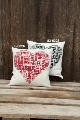 click here to view larger image of Love Pillow - Red (counted cross stitch kit)