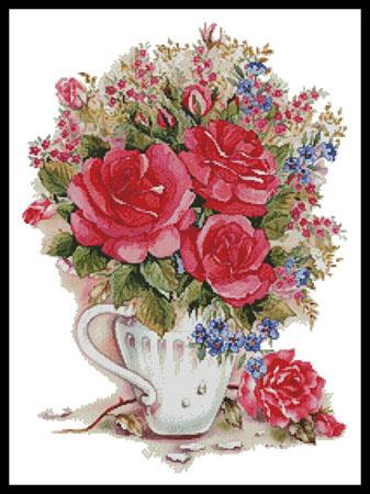 click here to view larger image of Pink Floral Arrangement (chart)