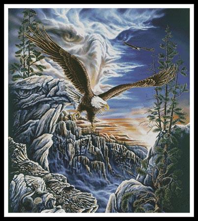 click here to view larger image of 10 Eagles (Cushion)  (Steven Michael Gardner) (chart)