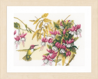 click here to view larger image of Colibri and Flowers - Marjolein Bastin (counted cross stitch kit)