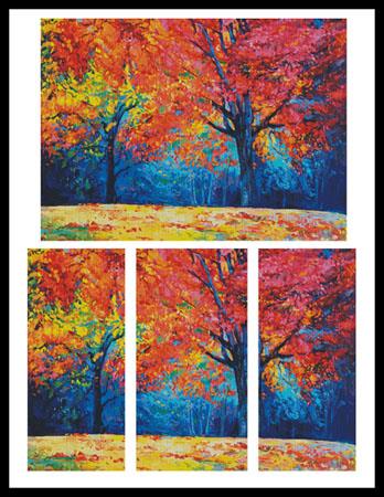 click here to view larger image of Autumn Landscape Abstract (Large) (chart)