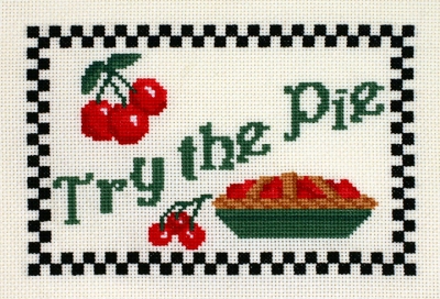 click here to view larger image of Try The Pie (counted cross stitch kit)