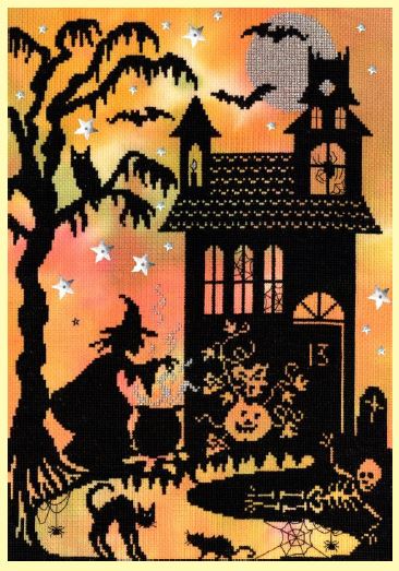 click here to view larger image of Pumpkin House - Amanda Loverseed (counted cross stitch kit)