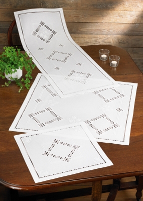 click here to view larger image of Hardanger Table Runner (Top) (Hardanger and Cut Work)