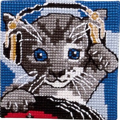 click here to view larger image of Cat - Printed Canvas (needlepoint)