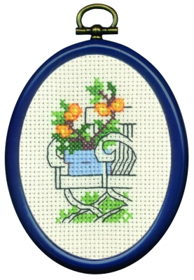 click here to view larger image of Yellow Plants On Chair (counted cross stitch kit)