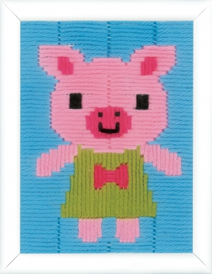 click here to view larger image of Pig In A Dress Long Stitch (needlepoint)