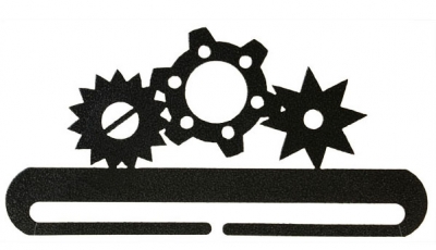 click here to view larger image of Gears Split Bottom Bellpull - Charcoal - 8in (accessory)