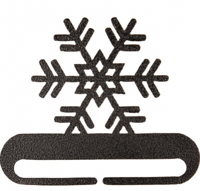 click here to view larger image of Snowflake Split Bottom Bellpull - Charcoal - 8in (accessory)