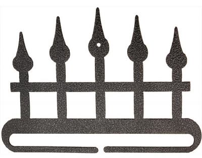 click here to view larger image of Iron Fence Split Bottom Bellpull - Charcoal - 6in (accessory)