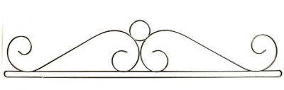 click here to view larger image of Wire Scroll Split Bottom Bellpull - Charcoal - 36in (accessory)