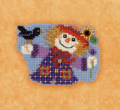 click here to view larger image of Sally Scarecrow - Autumn Harvest Series (counted cross stitch kit)