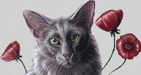click here to view larger image of Oriental Poppies (Cats Face) (chart)