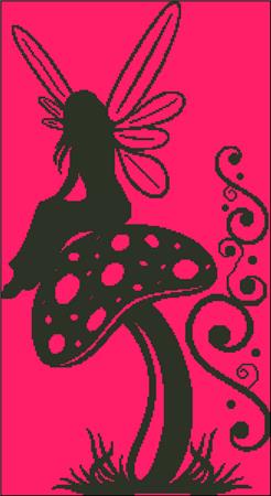 click here to view larger image of Mushroom Fairy Silhouette (chart)