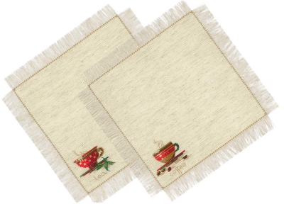 click here to view larger image of Tea and Coffee Napkins (counted cross stitch kit)