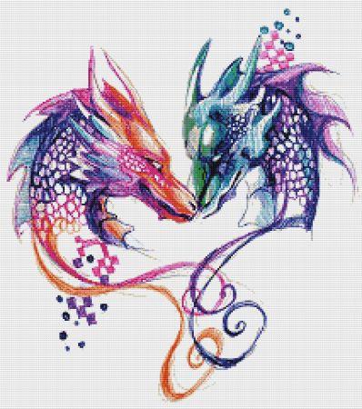 click here to view larger image of Two Dragons Pen Design (chart)