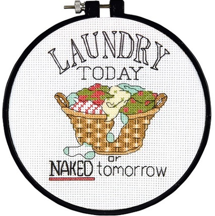 click here to view larger image of Laundry Today - Learn a Craft (counted cross stitch kit)