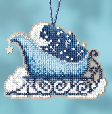 click here to view larger image of Celestial Sleigh Ride - Charmed Ornament (counted cross stitch kit)