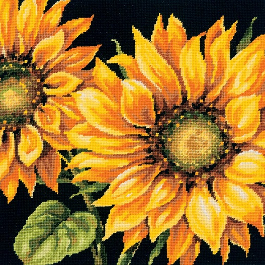 click here to view larger image of Dramatic Sunflower (needlepoint)