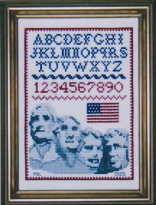 click here to view larger image of Mount Rushmore Petite Sampler (counted cross stitch kit)