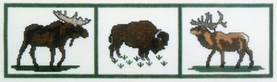 click here to view larger image of Grand Teton Wildlife Sampler (counted cross stitch kit)