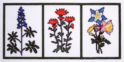 click here to view larger image of Grand Teton Wildflower Sampler (counted cross stitch kit)