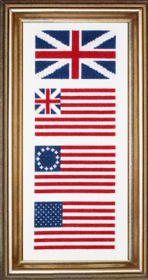 click here to view larger image of Historic Flags Set (counted cross stitch kit)