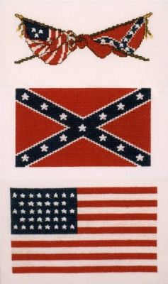 click here to view larger image of Flags Of The Civil War (counted cross stitch kit)