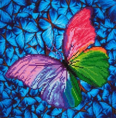 click here to view larger image of Flutter By Pink (Diamond Embroidery)