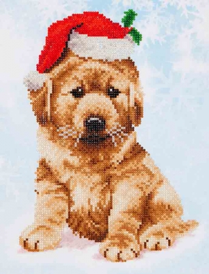 click here to view larger image of Christmas Lab (Diamond Embroidery)