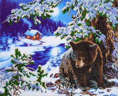 click here to view larger image of Rambling Bear (Diamond Embroidery)
