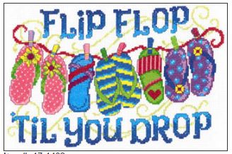 click here to view larger image of Flip Flop Til You Drop - Kit (counted cross stitch kit)