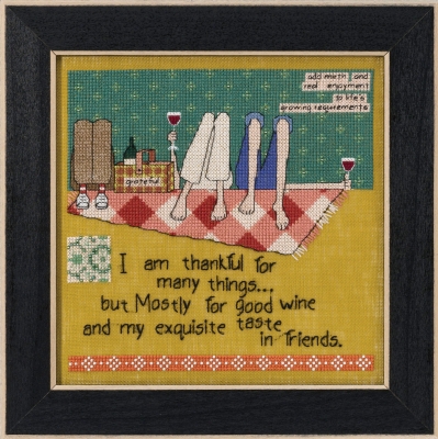 click here to view larger image of Taste In Friends - Curly Girl Everyday Series (counted cross stitch kit)