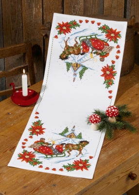 click here to view larger image of Church Table Runner (counted cross stitch kit)