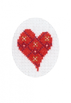 click here to view larger image of Heart Card (counted cross stitch kit)