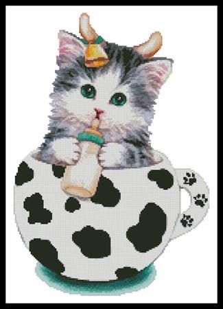 click here to view larger image of Cow Kitty Cup  (Kayomi Harai) (chart)