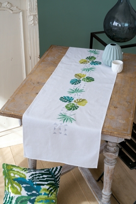 click here to view larger image of Botanical Table Runner (counted cross stitch kit)
