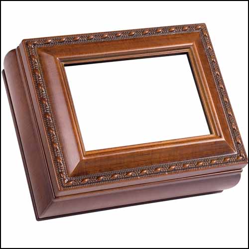 click here to view larger image of Woodgrain Rectangular Treasure Box (accessory)