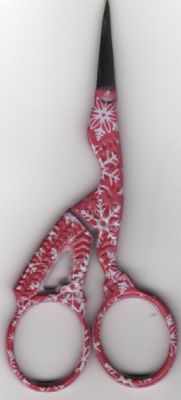 click here to view larger image of Red Snowflake Stork Scissors (accessory)