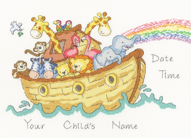 click here to view larger image of Baby Ark Sampler - Kate Garrett (counted cross stitch kit)