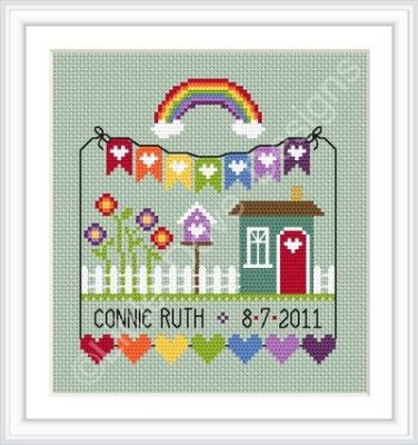 click here to view larger image of Rainbow Birth Sampler (chart)
