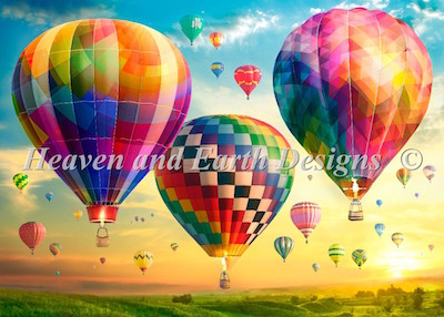 click here to view larger image of Hot Air Balloon Sunrise (chart)