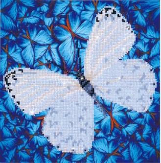 click here to view larger image of Flutterby White (Diamond Embroidery)