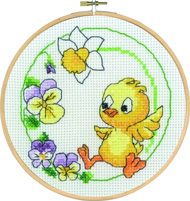 click here to view larger image of Chicken With Frame (counted cross stitch kit)