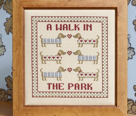click here to view larger image of Walk In The Park, A - Kit 16ct Aida (counted cross stitch kit)