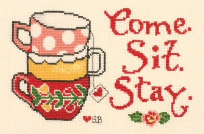 click here to view larger image of Tea Party - Susan Branch (counted cross stitch kit)